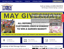 Tablet Screenshot of denhamspringsselfstorage.com